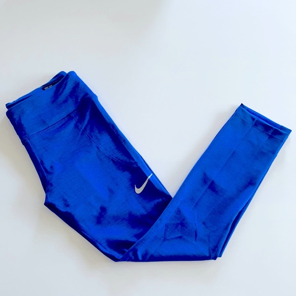 ❗️NIKE RUNNING DRI FIT MID RISE MESH CROP LEGGINGS - Picture 2 of 15